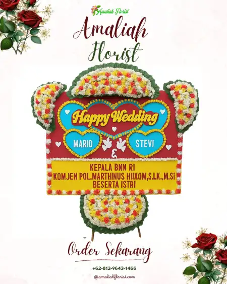 Papan Bunga Pernikahan Terusan Lama